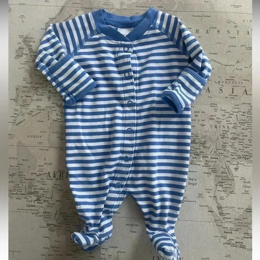 Hanna Andersson Striped Footie NB